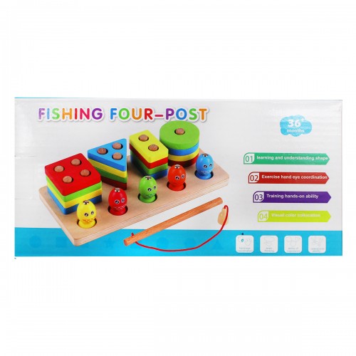 Fishing Four Post 5 Fish and 4 Shape