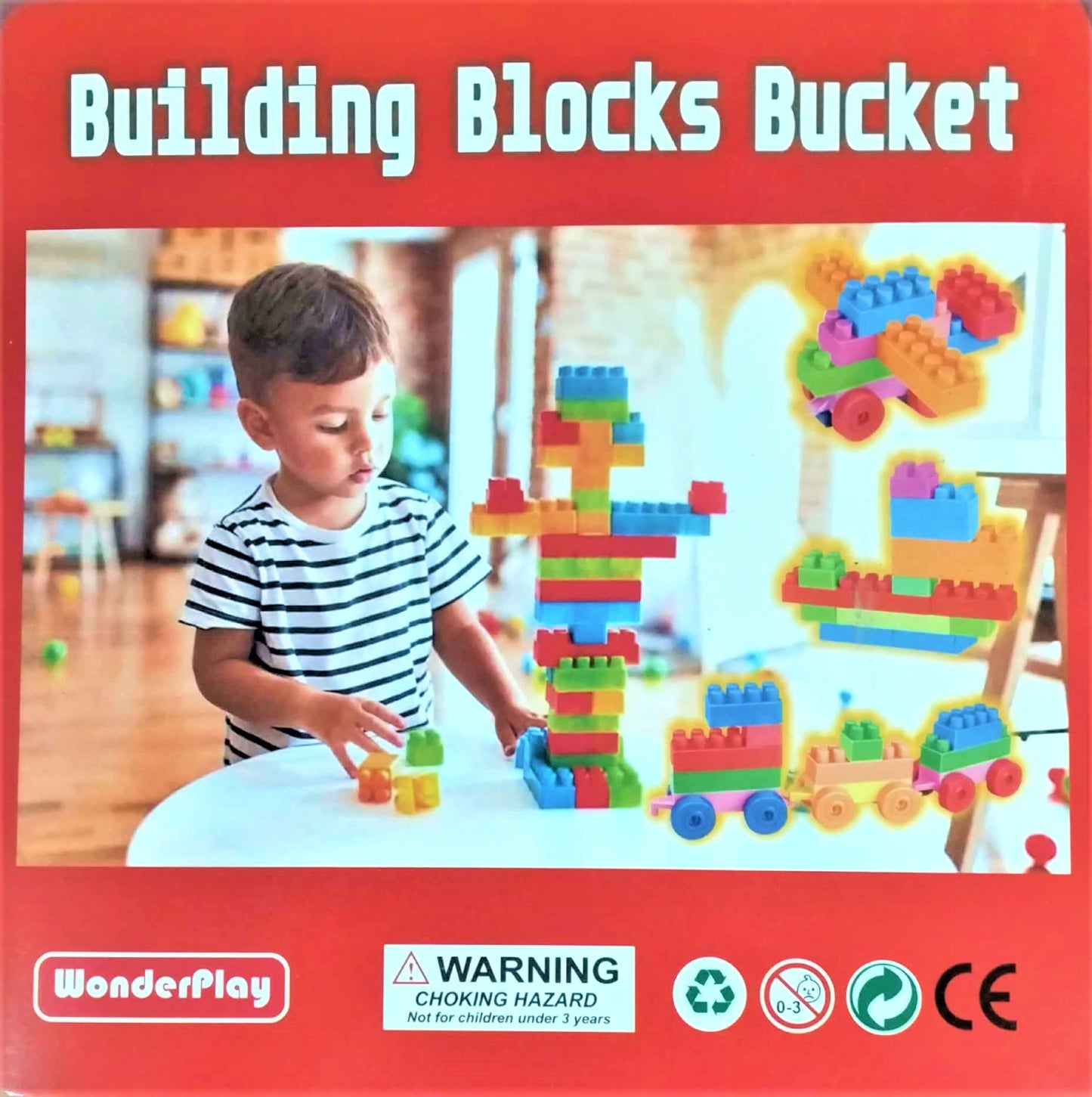 Building Blocks in Bucket 300 pieces MAS KIDZ