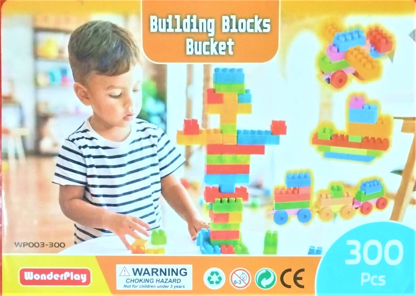 Building Blocks in Bucket 300 pieces MAS KIDZ
