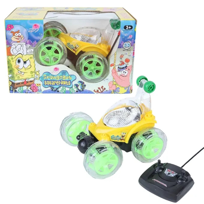 Remote Control Stunt Car 360° Rotating LED Light & Music Rechargeable RC Car for Kids