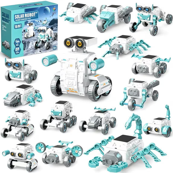16-in-1 Solar Robot Kit No 713– DIY STEM Educational Building Toy for Kids 8+
