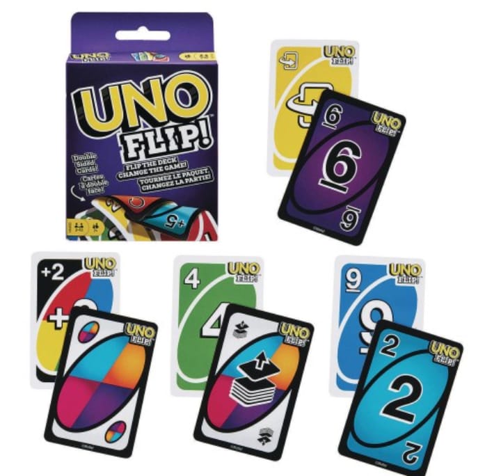 Uno Flip Mattel Game Traditional Card Games Original Imported Double sided print card MAS KIDZ