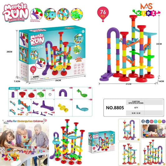 Marble Run Pipe Building Blocks 76 pieces 8805 MAS KIDZ