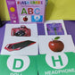 Premium Flash Cards for Young Readers 12 different flash card ABC, abc, 123, alif bai pai, Fruits, Vegetables, Animals, Shapes and Colors, Action, Occupations, Opposites, Transport (24-40 Cards Each) PACK OF 12 FLASH CARD AVAILABLE IN DISCOUNTED PRICE