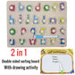 Wooden nobe abc small letter local KB-82402 with white board holding hand grasp