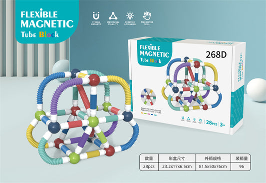 Flexible Magnetic Tube Block 28 pieces Model NO 268D