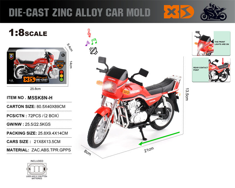 Motorcycle Die Cast Zinc Alloy M5SK8N-H