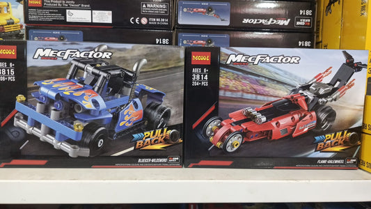 MECFACTOR 3814 Pull Back Decool Lego MAS KIDZ