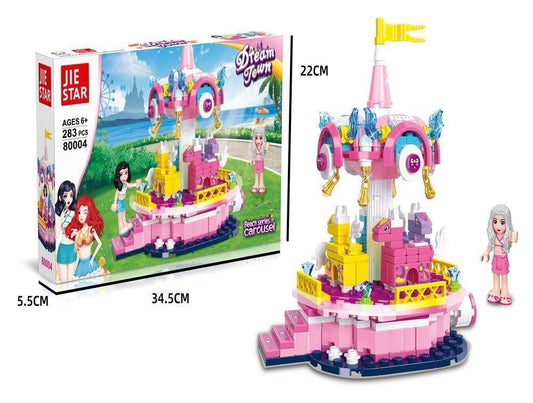 JIE STAR 80004 Dream Town Beach Series Carouse Lego