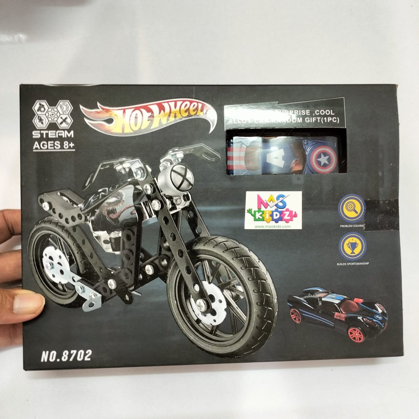 Allow Metal Venom Chopper Motorcycle 8702 Meccano MAS KIDZ