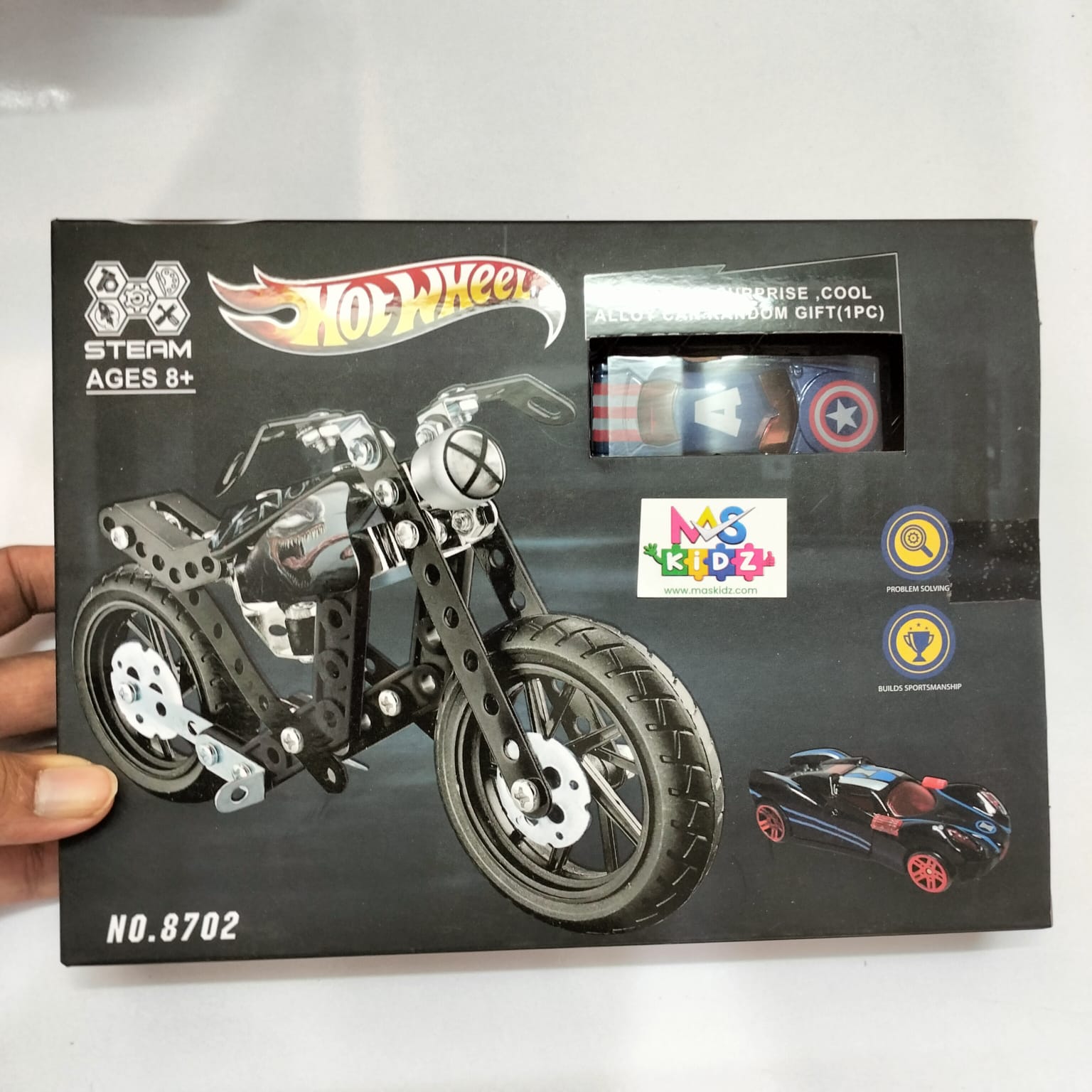 Allow Metal Venom Chopper Motorcycle 8702 Meccano MAS KIDZ