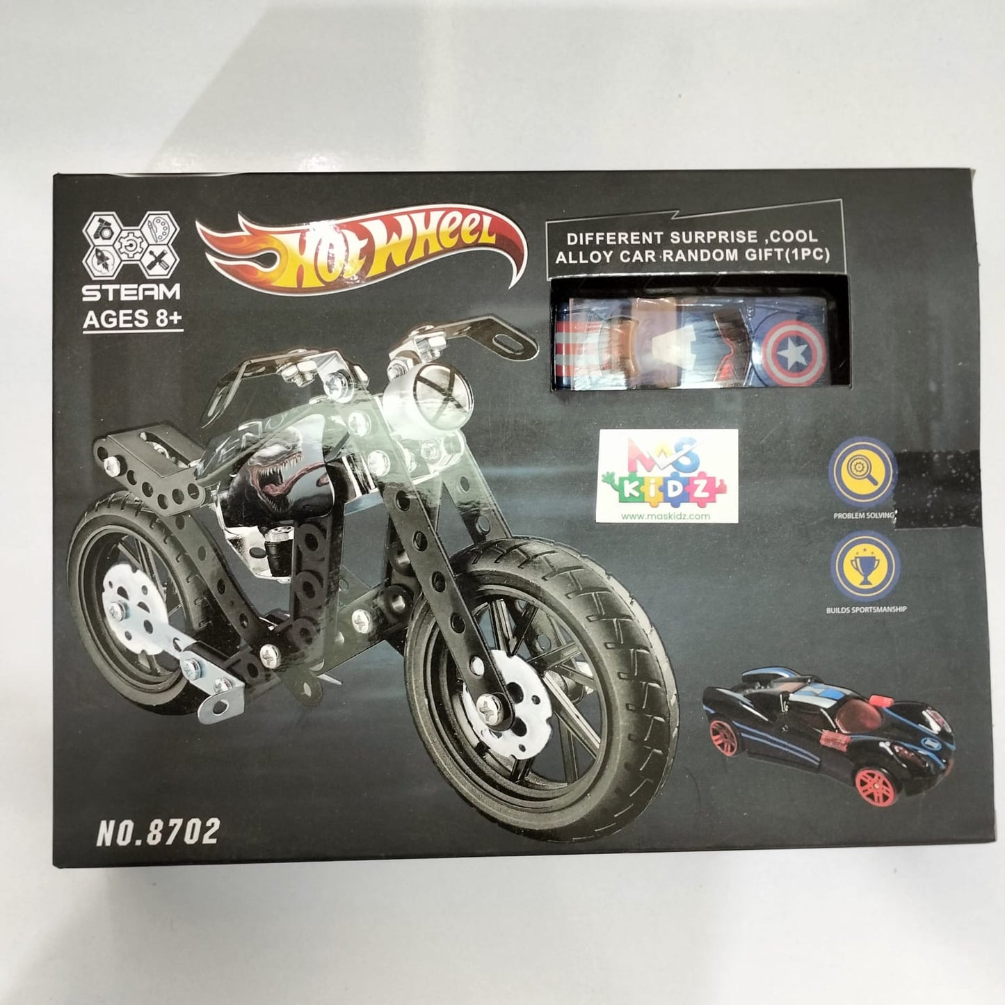 Allow Metal Venom Chopper Motorcycle 8702 Meccano MAS KIDZ