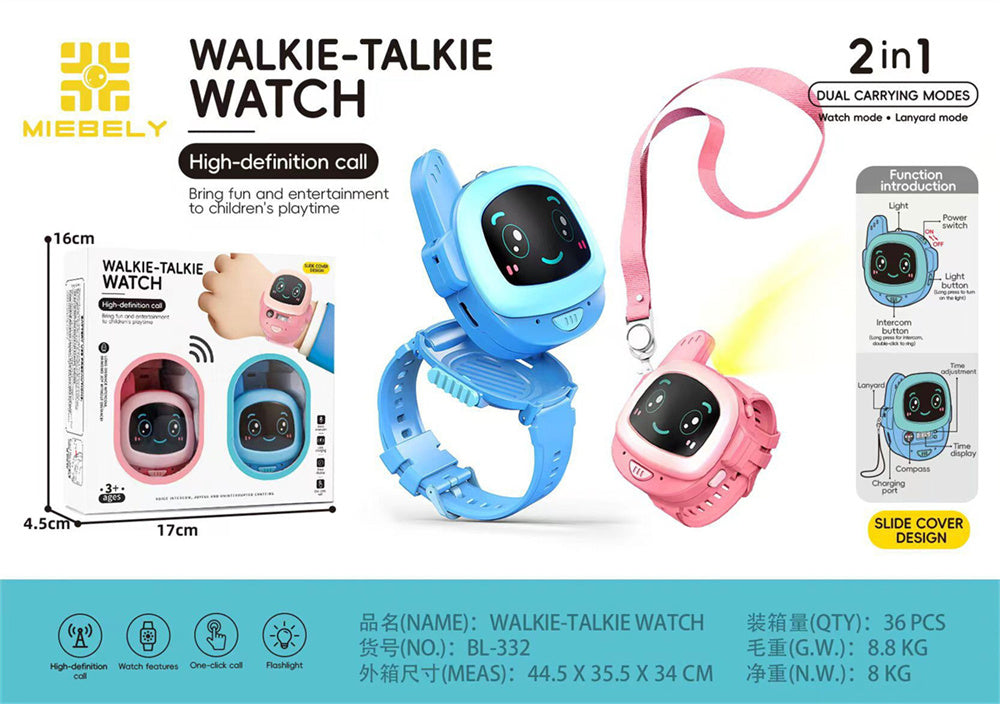 Kids Walkie Talkie Watch 2-in-1 | HD Calling & Flashlight BL-332