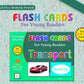 Premium Flash Cards for Young Readers 12 different flash card ABC, abc, 123, alif bai pai, Fruits, Vegetables, Animals, Shapes and Colors, Action, Occupations, Opposites, Transport (24-40 Cards Each) PACK OF 12 FLASH CARD AVAILABLE IN DISCOUNTED PRICE