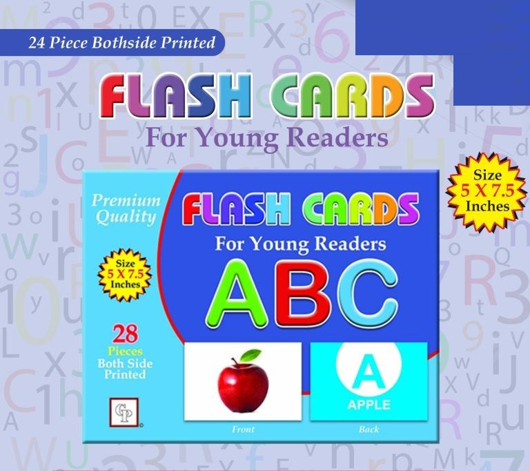 Premium Flash Cards for Young Readers 12 different flash card ABC, abc, 123, alif bai pai, Fruits, Vegetables, Animals, Shapes and Colors, Action, Occupations, Opposites, Transport (24-40 Cards Each) PACK OF 12 FLASH CARD AVAILABLE IN DISCOUNTED PRICE
