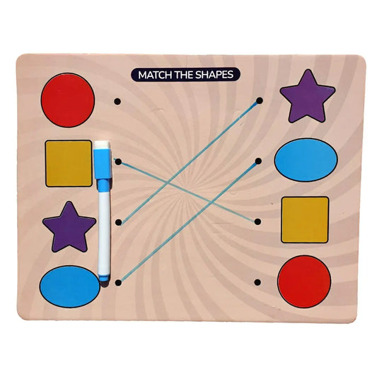 Wooden 12 shapes Nobe with white board KB-92404 MAS KIDZ