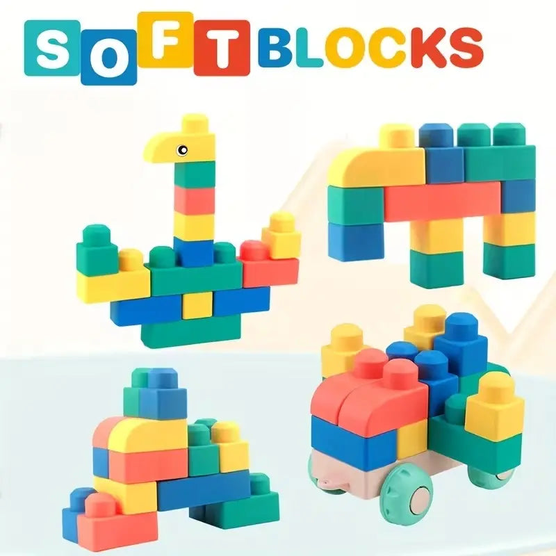 Soft Blocks SQN-12 40 Pieces Building Blocks Rubber Blocks MAS KIDZ