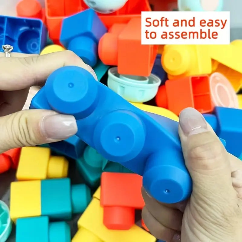 Soft Blocks SQN-12 40 Pieces Building Blocks Rubber Blocks MAS KIDZ