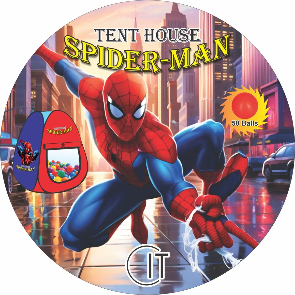 Spiderman Pop Up Tent House Play House maskidz-3dm