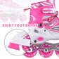 Adjustable Inline Roller Skates – Includes 6-Piece Safety Gear Set