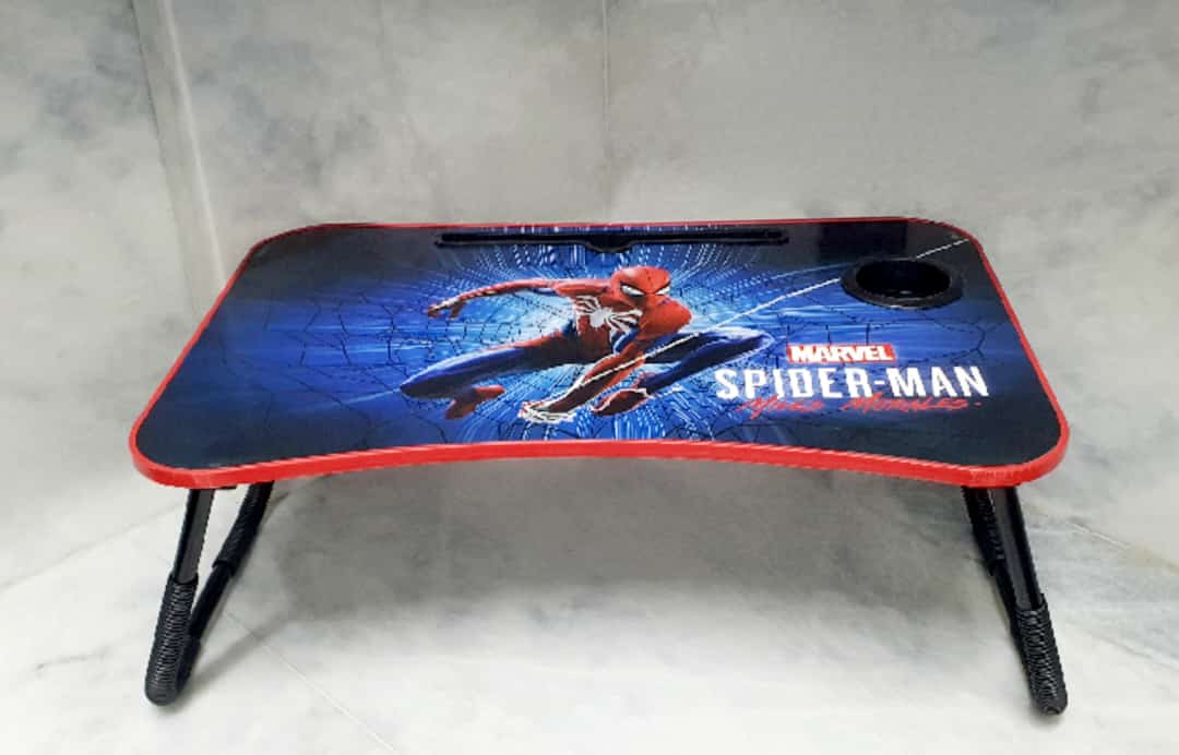 Wooden Folding Study Table / Laptop Table for Kids - 4 Designs (Spider-Man, Frozen, Princess, Cars)