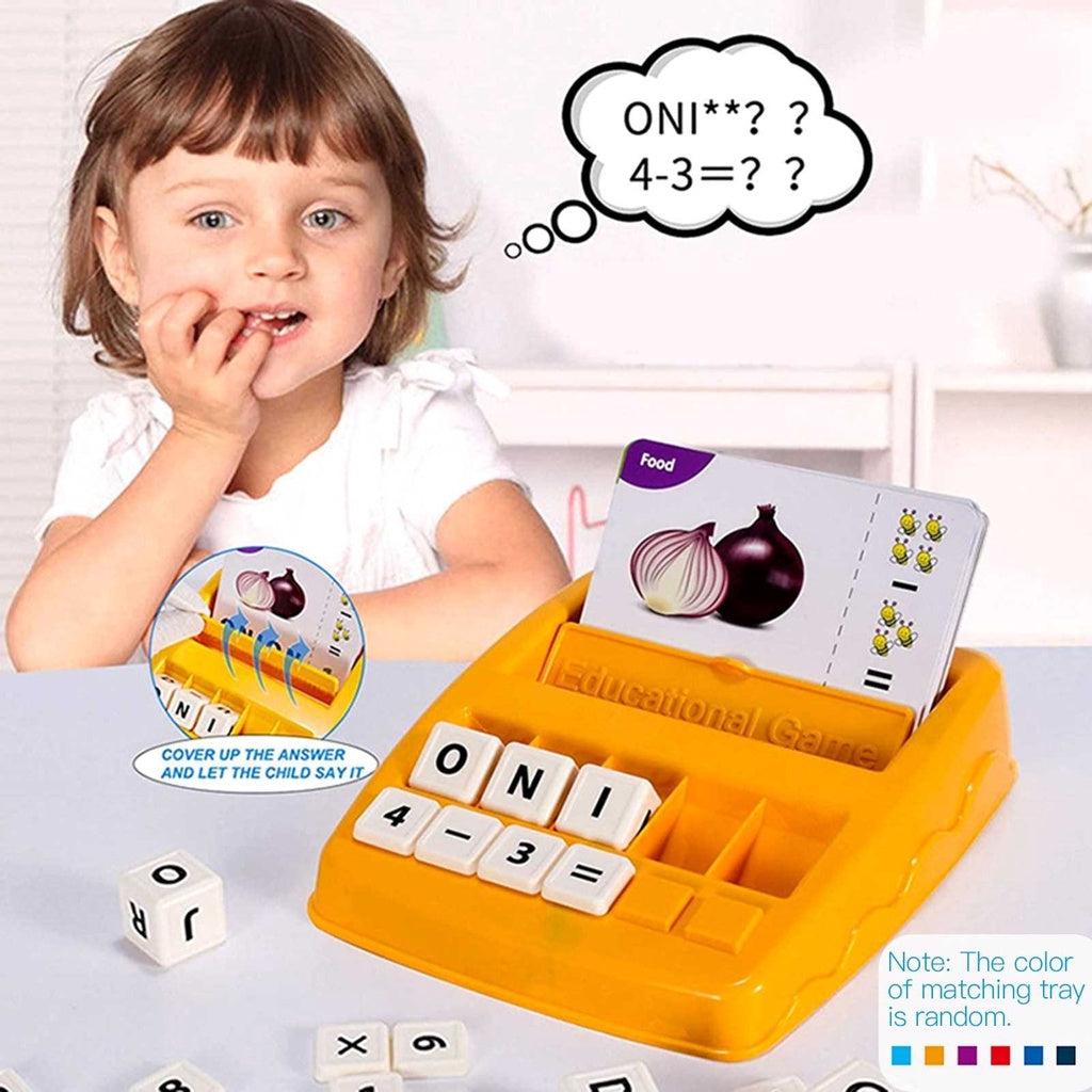 2 in 1 Matching Letter Game Number Math Counting Alphabet Word Spelling Object