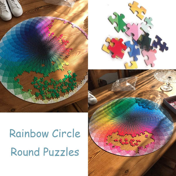 Round puzzle rainbow circle 1000 pieces MAS KIDZ