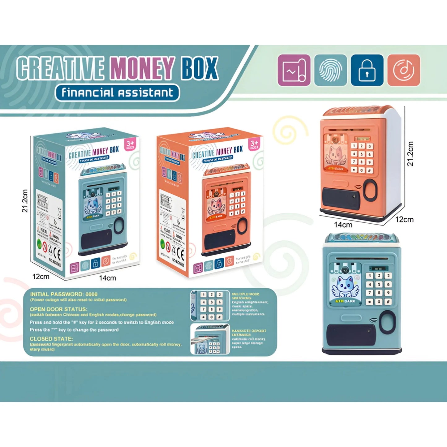 Creative Money Box Finger Print MD8865 MAS KIDZ