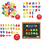 Magnetic Letters Numbers and symbol for Kids 78 pieces Fridge Magnets Alphabet Colorful Plastic ABC 123 in jar Educational Toy Set