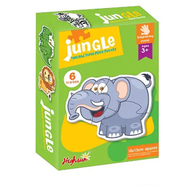 Jungle Two to Three Piece Puzzle 6in1 88062 maskidz-3dm