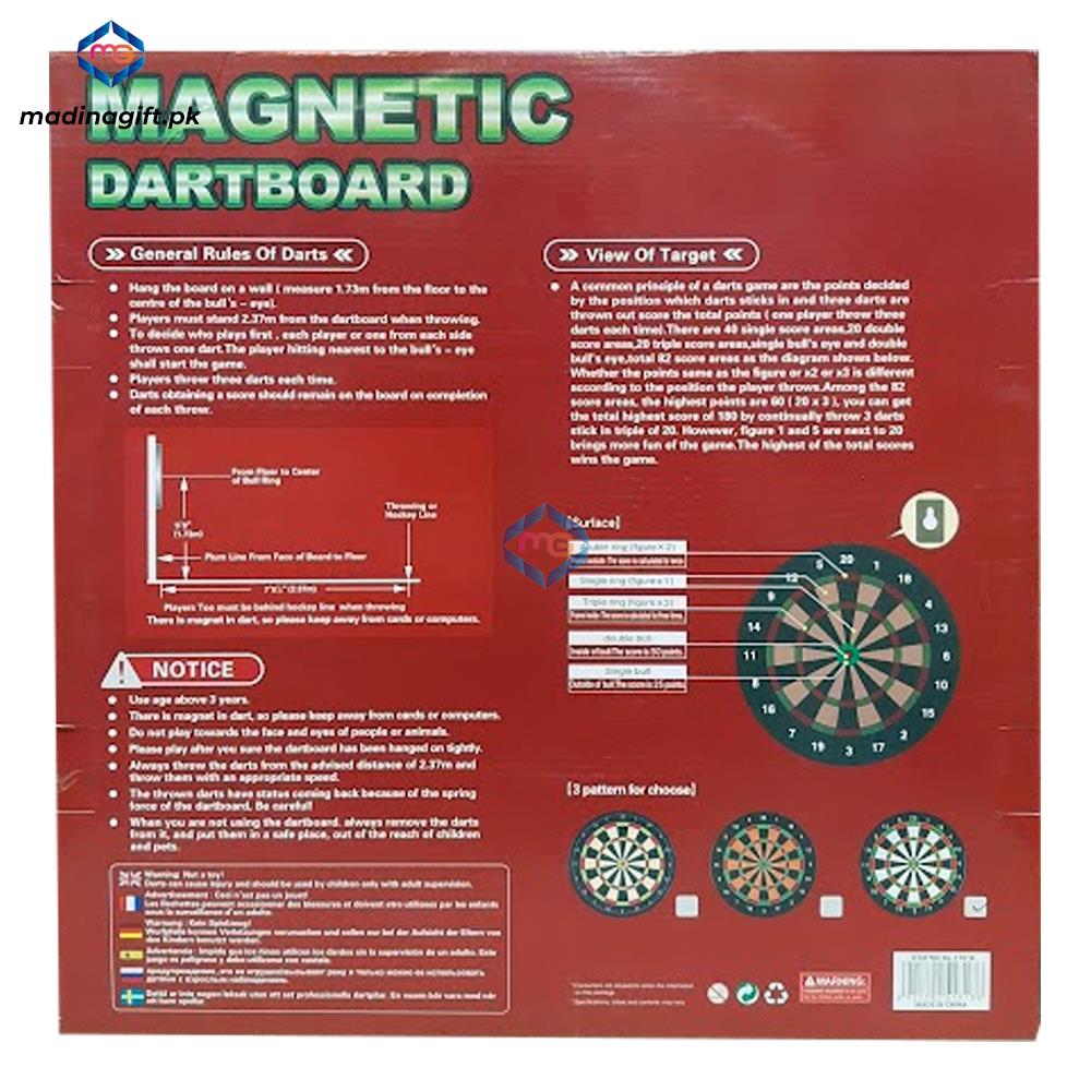 Magnetic Dartboard 18 inch MAS KIDZ