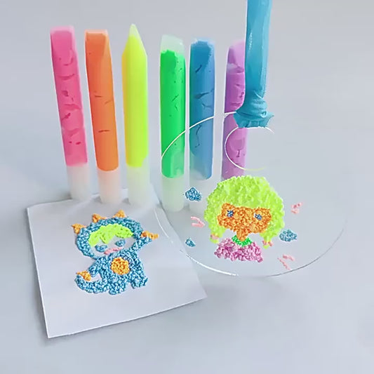 Magic 3D Popcorn Pens DIY Puffy Bubble Drawing Pens Kit