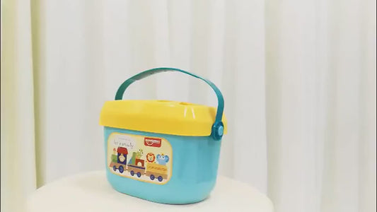 Baby Shape Sorter Bucket Toy – 16 Pcs Educational Blocks