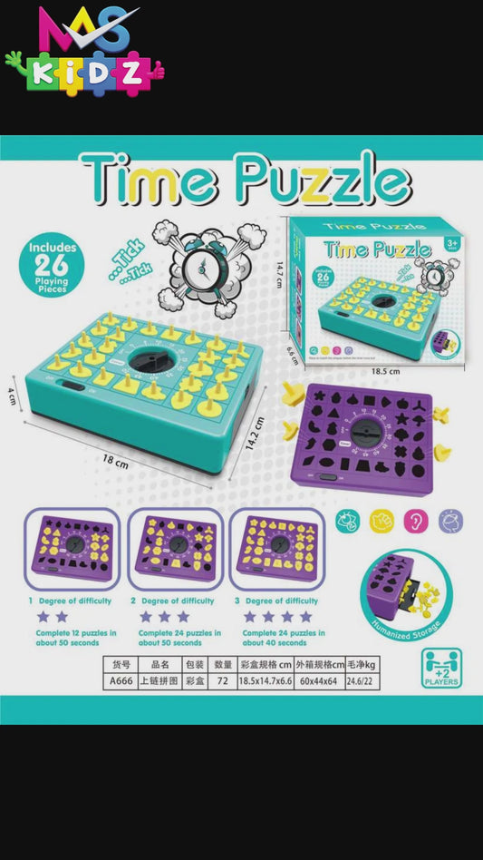 Time Puzzle Shape Matching Game for Kids