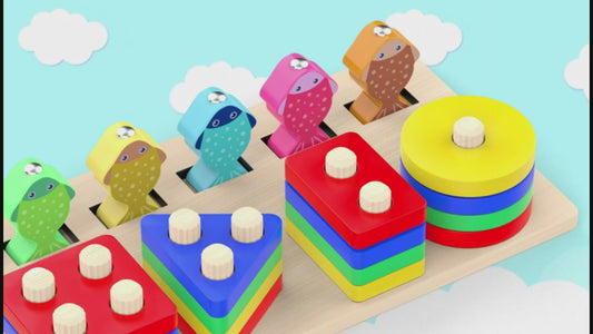 2 in 1 Fishing Column 6 fishes and 4 shapes