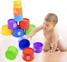 Piles Cup Alphabet and Number Children Educational Toys 11PCS Baby Fun Stacking Cups Toy Fun Rainbow Cups Stacking Tower Mini Bear Toy Gifts