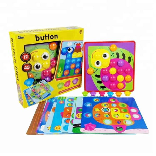 Button Idea – 3D Color Matching Puzzle Game Educational and Learning Toy for Kids