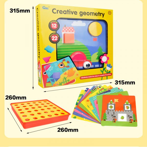 Creative Geometry – 3D Color Matching Puzzle Game Educational and Learning Toy for Kids
