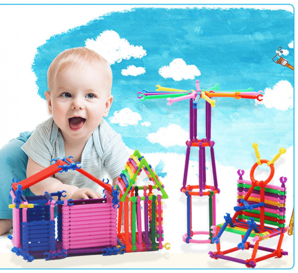 Smart Sticks Construction 275+ Pieces Six Dimensional Toy Brick Learning and Constructive thinking toy for kids