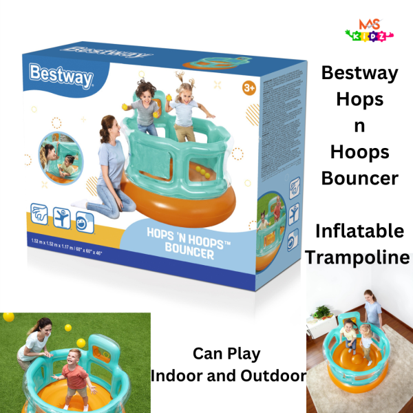 Bestway Hops n Hoops Bouncer 52344 / Inflatable Trampoline / Inflatable Jumping Tube / Jumping Castle /