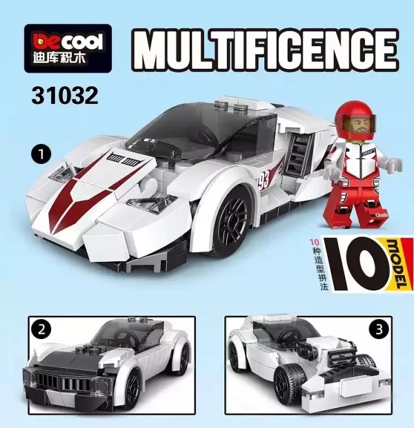 Decool Multificence Flowing Roadster Lego 31032 10 Model