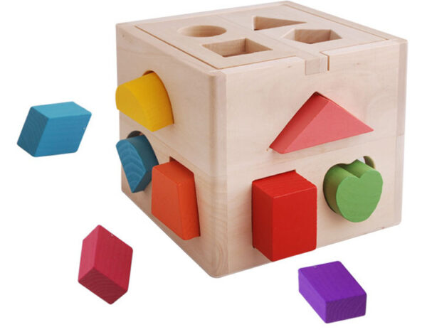 Wooden shape 15 fifteen Hole Intelligence Box