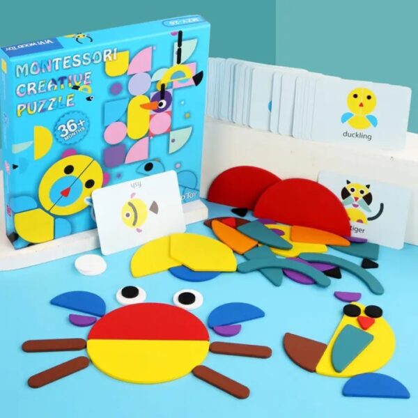 Montessori Creative Puzzle – 50 Pattern Cards